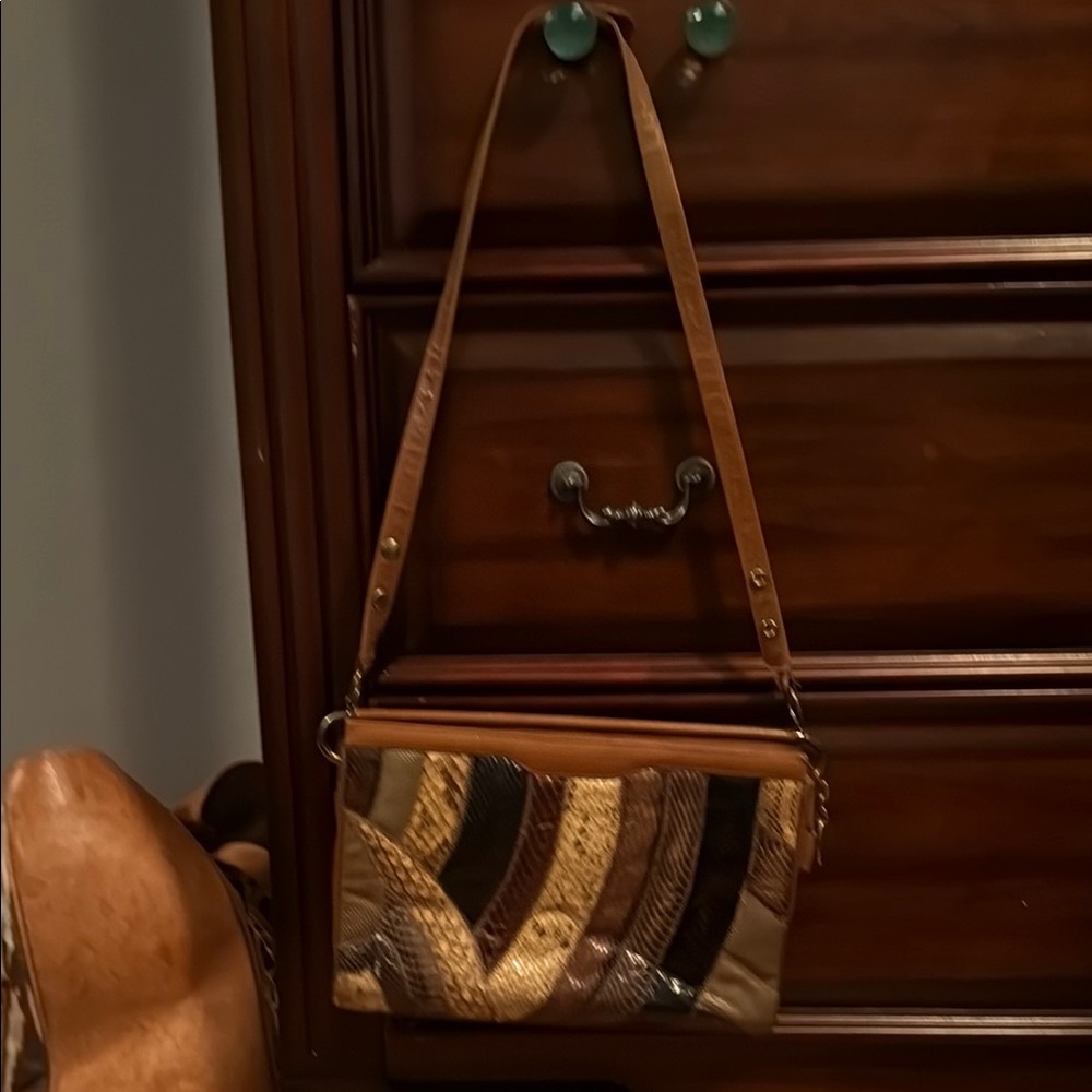 Patchwork Leather Shoulder Bag - image 1